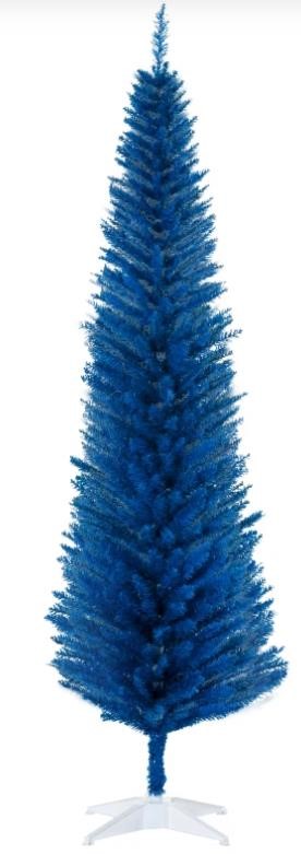 7ft Pencil Christmas Tree - Blue