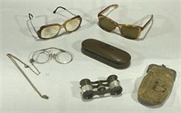 Vintage Glasses, Wilson Goggle, MOP Opera Glasses