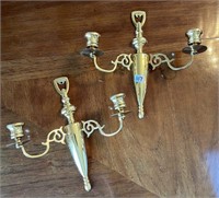 Solid Brass Wall Hanging Candle Holders