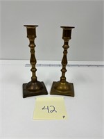 Antique Solid Brass Candlestick Holders