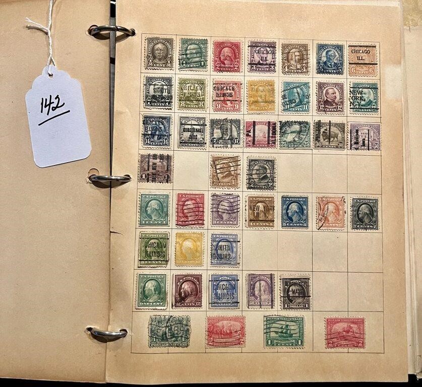 Binder Book of Stamp Collection of US and Other Co