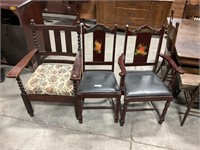 (2) Hitchcock Style Chairs, Ornate French