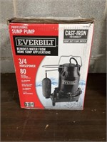 EverBilt Cast Iron Sump Pump.
