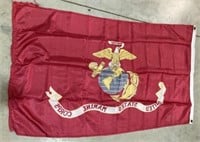 3' X 5' Marine Flag Outdoor Use Canvas Header and