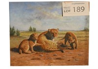 Oil Painting on stretched Canvas (Leopard Cubs), 5