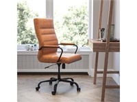 Flash Furniture High Back Brown LeatherSoft Exe...
