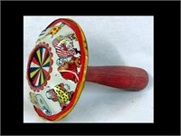 KIRCHHDF NEWARK, NJ  METAL & WOOD BABY RATTLE