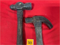 Vtg Hammers w/wooden handles