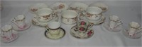Selection of vintage coffee cups & saucers