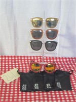 Lot Of 4 Various Earth Wood Polarized Sunglasses