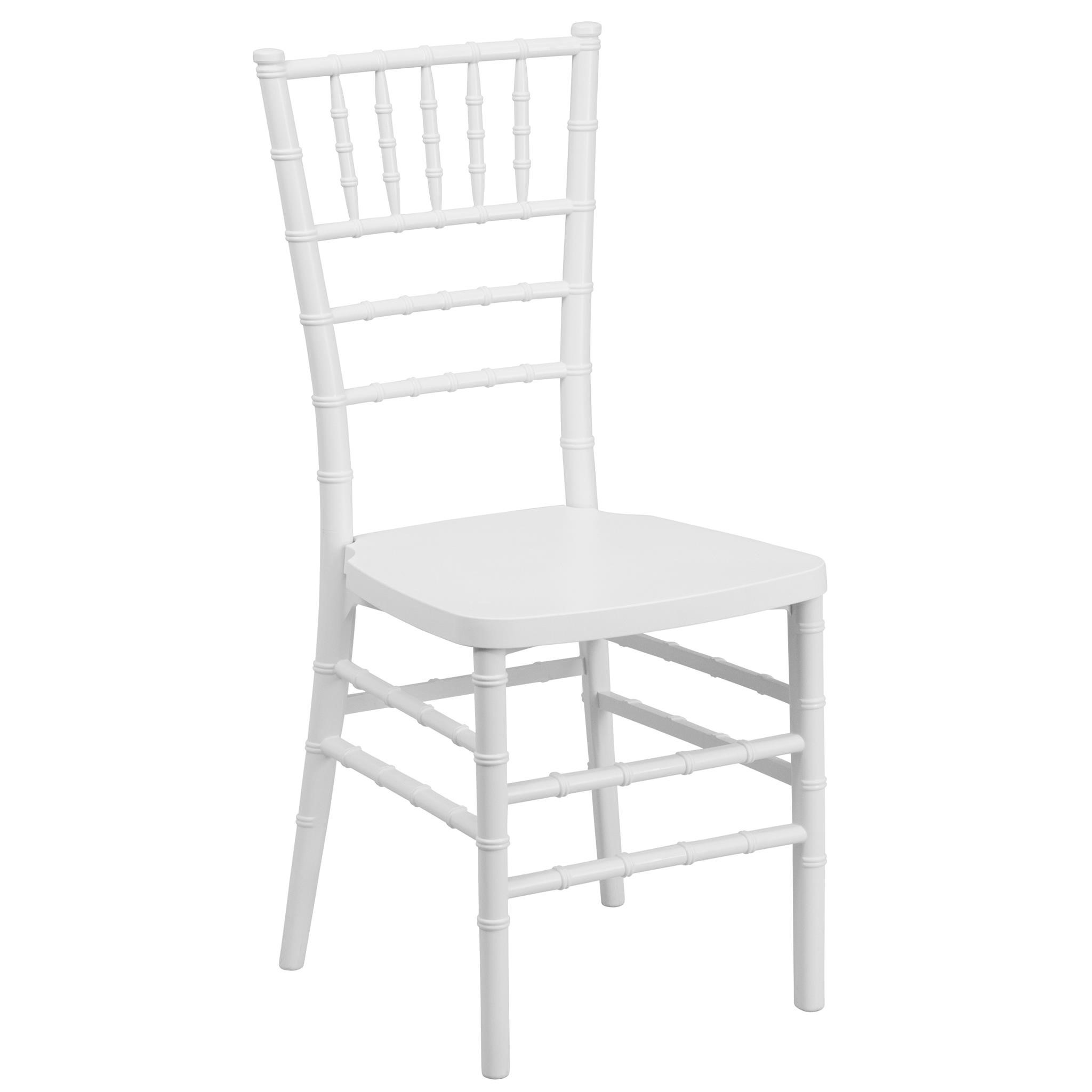 Flash Furniture Chiavari Chairs - Resin - White