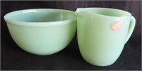 Jadeite: Bowl and Pitcher. NO SHIPPING