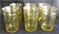 Amber Depression Water Glasses. NO SHIPPING