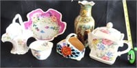 Porcelain, China, Tea Pot, Basket. NO SHIPPING