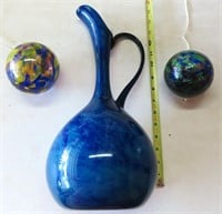 Hand Blown: Large Pitcher and (2) Balls