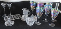 Irredescent Stemware and Crystal. NO SHIPPING