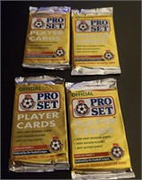 4- 91/92 Sealed Pkg of 10 Soccer Pro Set