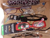 Box eyeglasses readers 2.75 with bling.And more