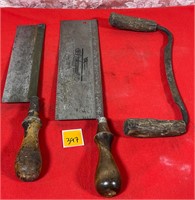Vtg Saws w/wooden handles