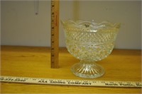 Cut glass pedestal bowl