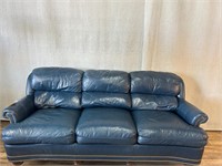 Hancock & Moore Blue Leather Sofa
