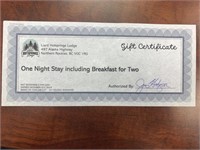 Gift Certificate - One Night Stay