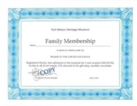 Gift Certificate for 2024 Family Membership
