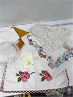 Linens Embroidered Napkins Floral Dollies