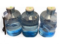 3 Water Bottles (2 have spouts) 5 gallon each
