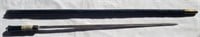 Carved Wood Cane Sword w/ Silver Top