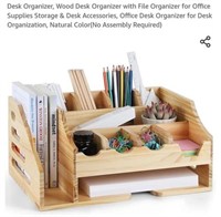 MSRP $40 Wood Desk Organizer