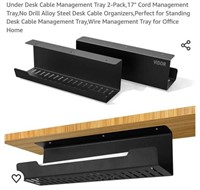MSRP $34 2 Pack Under Desk Cable Trays