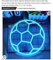 MSRP $30 Neon Soccer SIgn