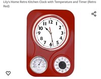 MSRP $26 Retro Kitchen Clock