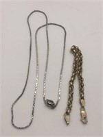 Sterling chain and bracelet
