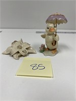 Lenox Darling Dogwood & Raining Duck Figurines