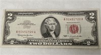 1963 Red Seal Two Dollar Bill