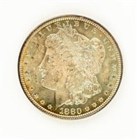 Coin 1880-P Morgan Silver Dollar-BU Toned