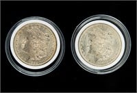 Coin 2 Morgan Silver Dollars-1884-O/Both AU