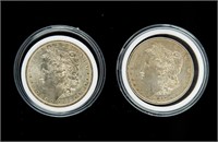 Coin 2 Morgan Silver Dollars-1883-O-Both AU