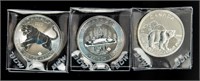 Coin 3-1 oz Silver $5-Bear+150Anniv+Tiger-BU