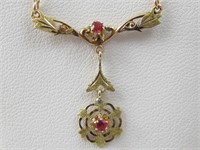Estate Antique Victorian Yellow Gold 10K Necklace
