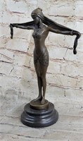 D H Chiparus Bronze Art Deco Statue Sculpture