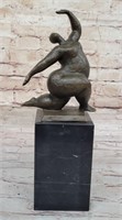 Signed Abstract Bronze Sculpture Dancer Milo