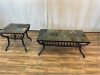 Stone Tile Top Coffee & End Table