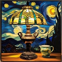 Stain Glass Lamp 4 LTD EDT Signed by Van Gogh Ltd