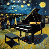 Piano Over The Rhine LTD EDT Signed by Van Gogh LT