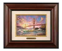 Sunset on Golden Gate Bridgen Framed by Kinkade