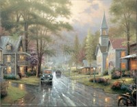 "Hometown Evening" Art Print By Thomas Kinkade
