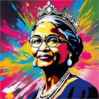 Queen Rosa Parks II Hand Signed by Charis